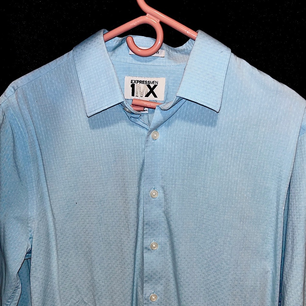 Express Men’s Medium Columbia Blue Dress Shirt
